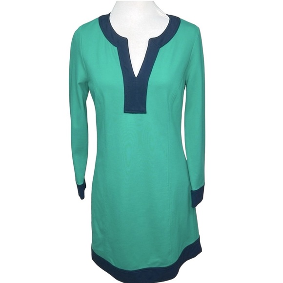 Vineyard Vines Color Block Dress Green - Picture 2 of 5